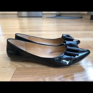 J. Crew pointed toe flats with bow